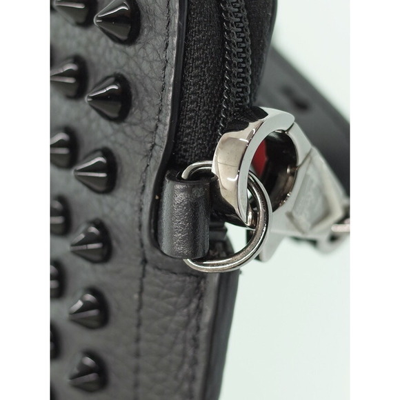 Christian Louboutin Loubilab spiked leather crossbody bag black - Picture 4 of 9